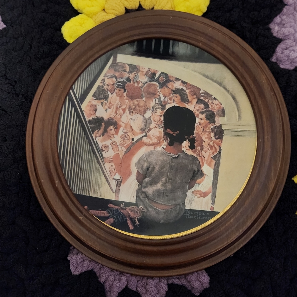 "A Balcony Seat" plate by Norman Rockwell